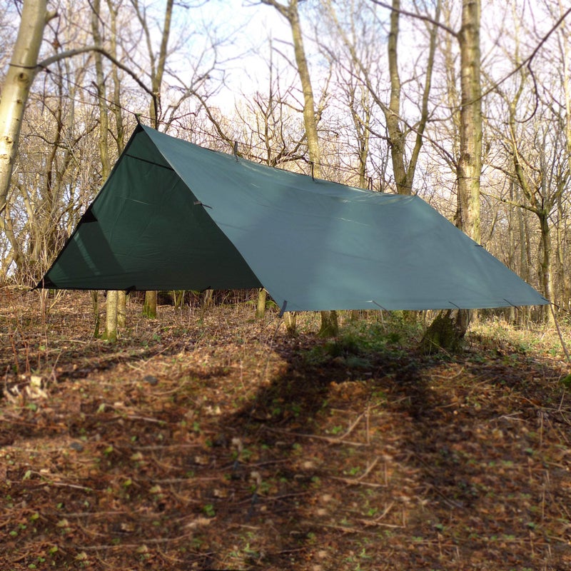 DD Hammocks Tarp 3.5 x 3.5 - Olive Green (11.5ft x 11.5ft) - 100% Waterproof - Lightweight & Multifunctional Large Rainfly Tarp Tent Shelter for Camping Bushcraft & Survival Adventure - Image 3